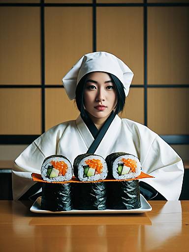 Person in Sushi Roll Costume
