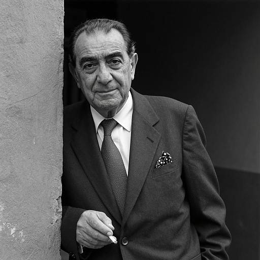 Charming Older Man in Classic Suit