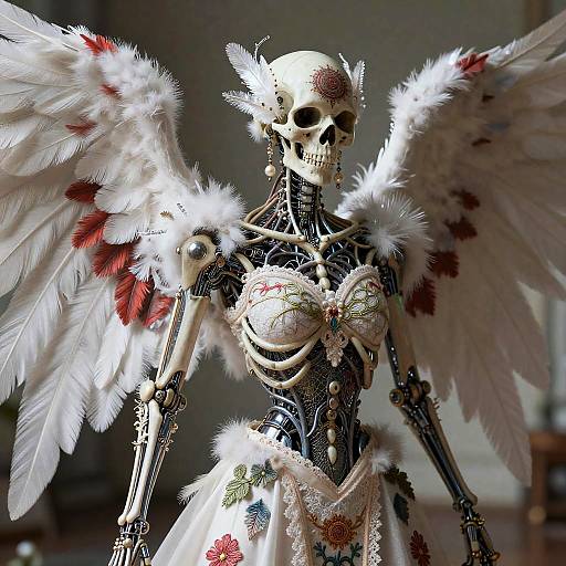 Biomechanical Death Angel in Art Nouveau