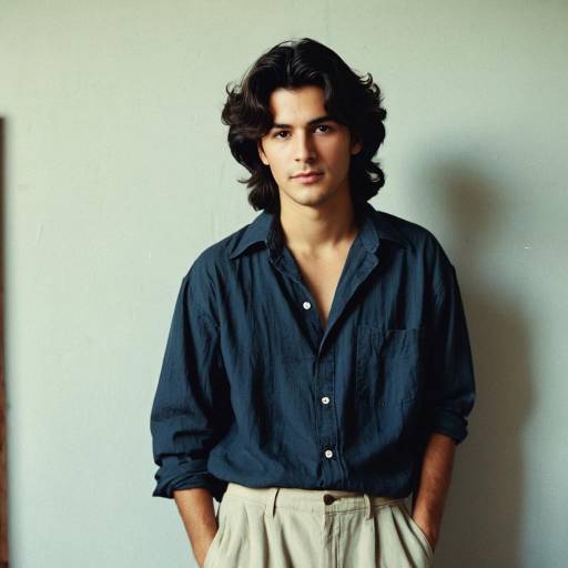 Casual 1980s Style Young Man