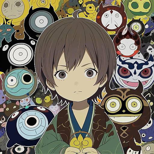 Illustration of Amano keita, youkai watch in the style of Nagi ryou