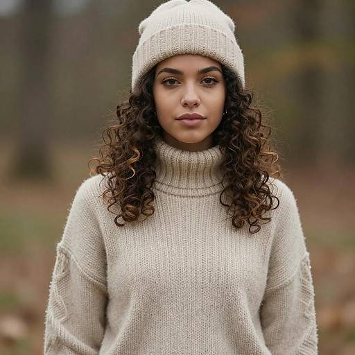Cozy Autumn Portrait of a Young Woman