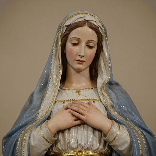 Close-Up Virgin Mary Statue