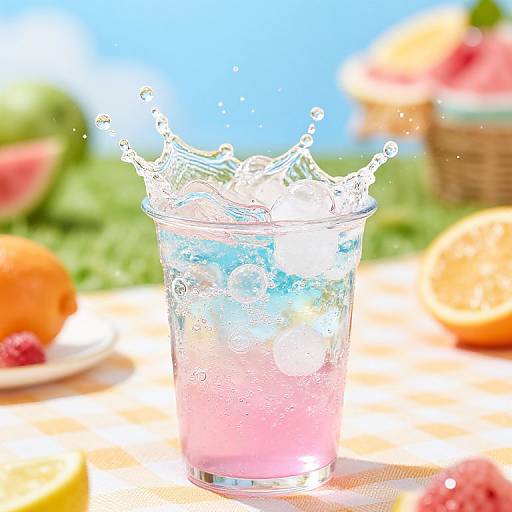 Refreshing Soda with Sparkling Bubbles