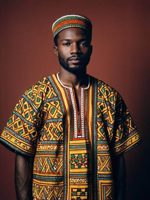 Man in Traditional African Outfit