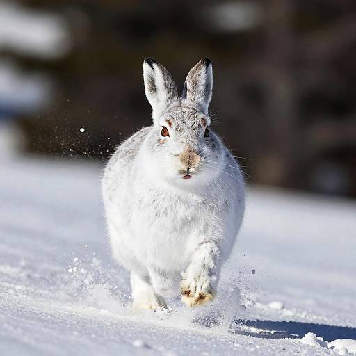 NatGeo-Style Macro Arctic Hare Action Shot