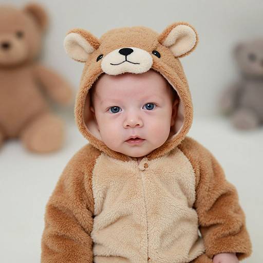 Realistic Newborn Boy in Animal Kigurumi
