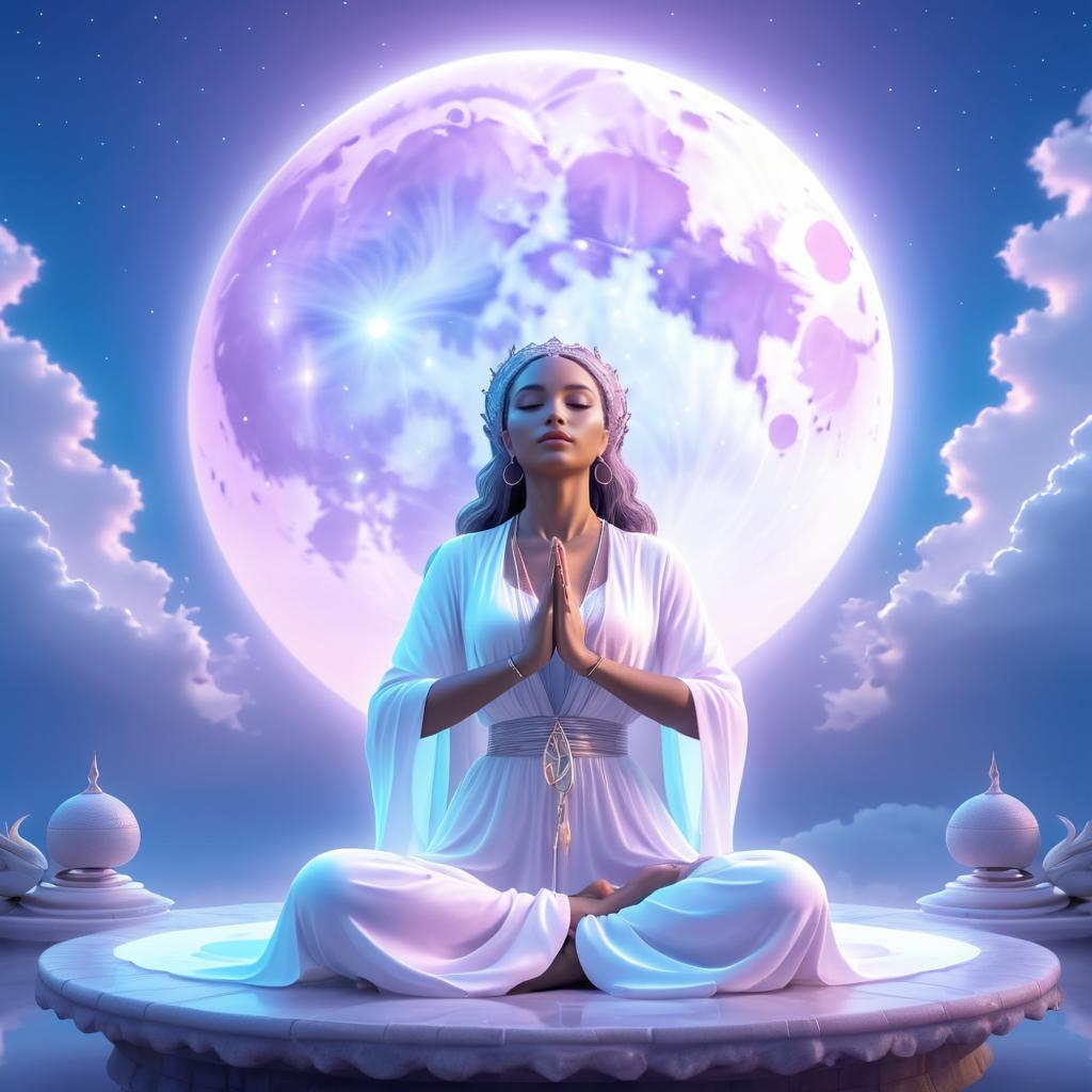 Mystical Meditation Under Full Moon