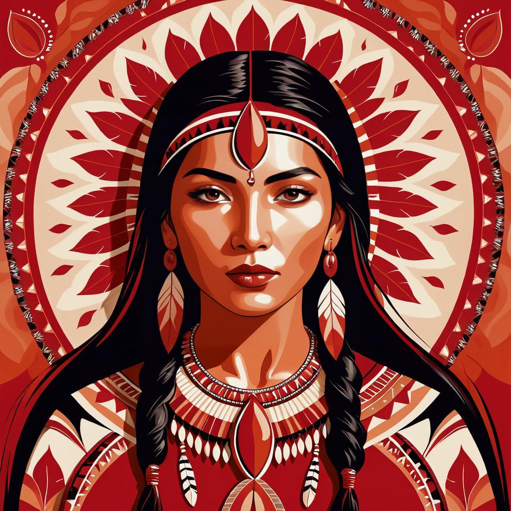 Surreal Folk Art of Native American Beauty