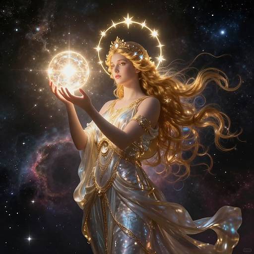 Theia Goddess with Radiant Orb