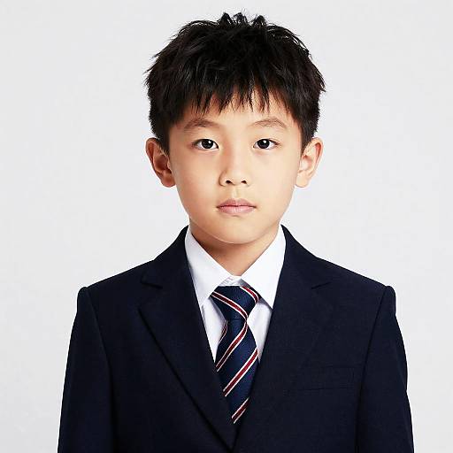Young Boy in Suit and Tie