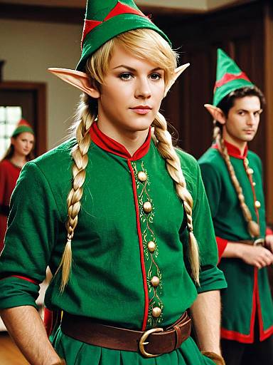 Realistic Elf Dance Costume Portrait