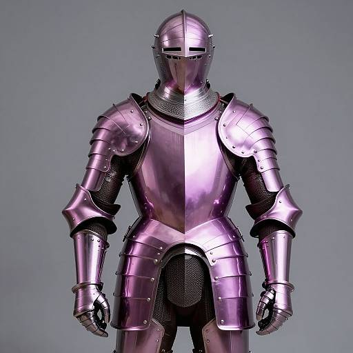 Hyper-Realistic Light Amethyst Knight Armor