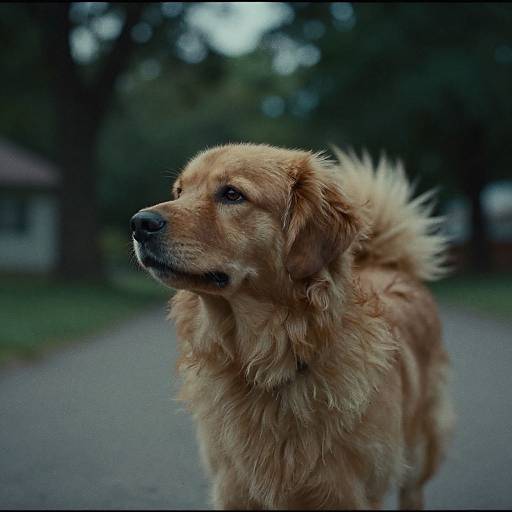 Cinematic Moody Dog Film Still