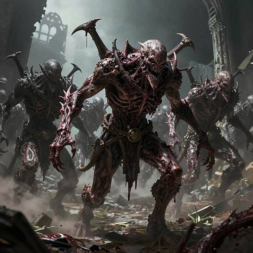 Chaos Daemon Horde Charging Crypt