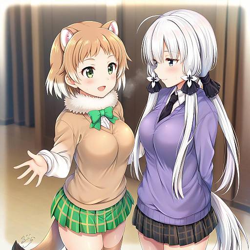 Illustration of Black-tailed prairie dog (kemono friends), kemono friends in the style of Maruma (maruma gic)