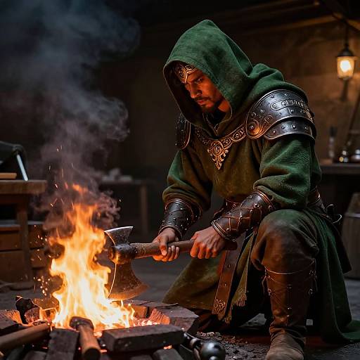 Mythical Blacksmith at Fiery Forge