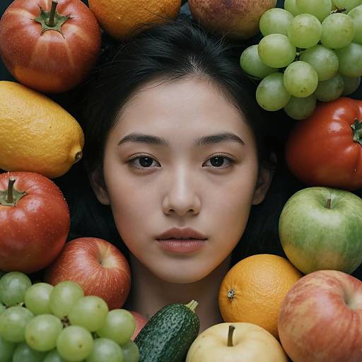 Photorealistic Model with Fruits and Vegetables