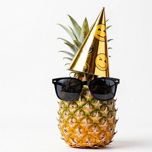 Stylish Pineapple with Party Accessories