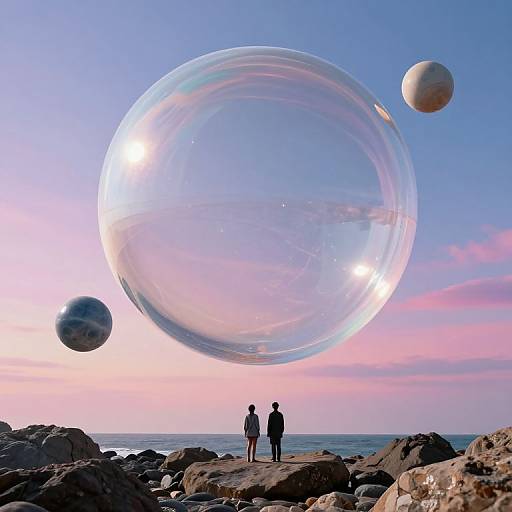Surreal Architecture in Translucent Bubble