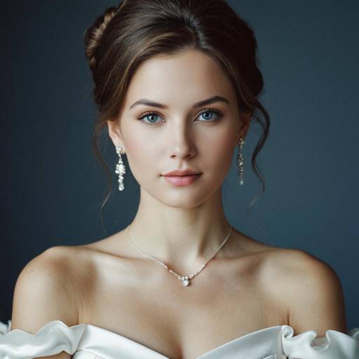 Elegant Bride with Simple Updo Hairstyle