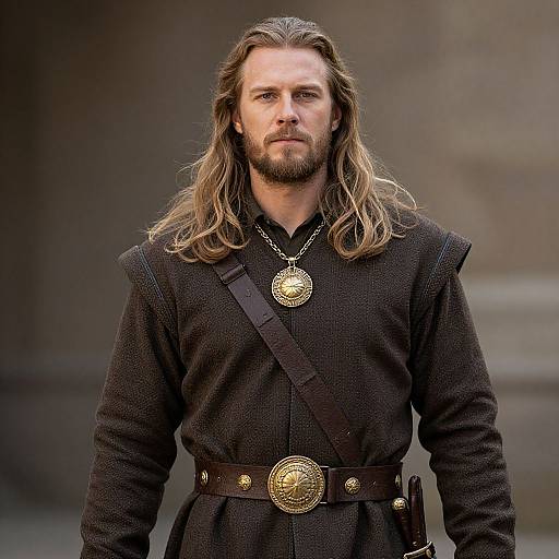 Medieval Man with Blonde Hair