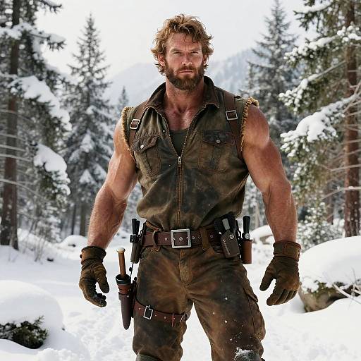 Photorealistic Rugged Canadian Lumberjack