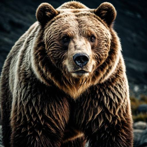 Powerful Grizzly Bear Portrait