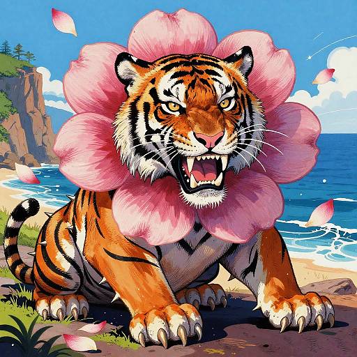 Fierce Floral Animal Fusion Art
