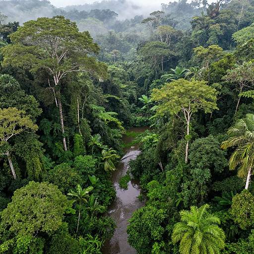 Panoramic Aerial View of Rainforest