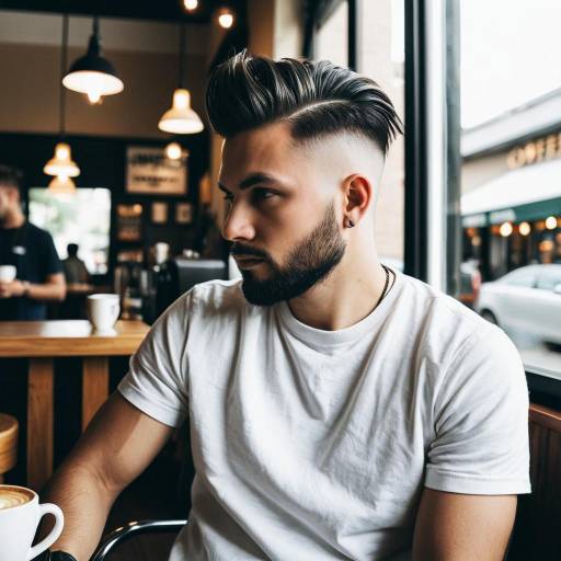 Stylish Undercut in a Coffee Shop Stylish Undercut in a Coffee Shop