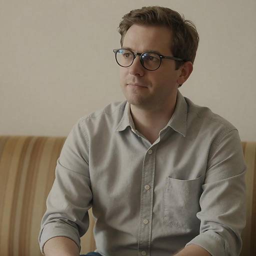 Portrait of Man in Gray Shirt
