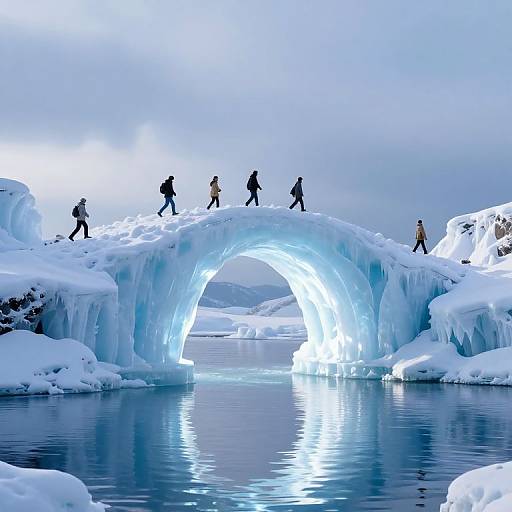 Surreal Ice Archway Journey