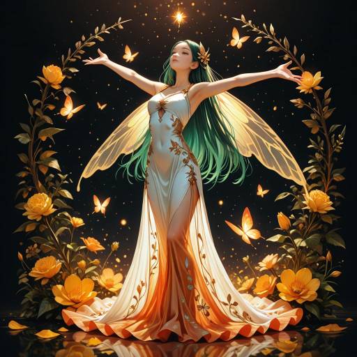 Mystic Nymph Embracing the Night