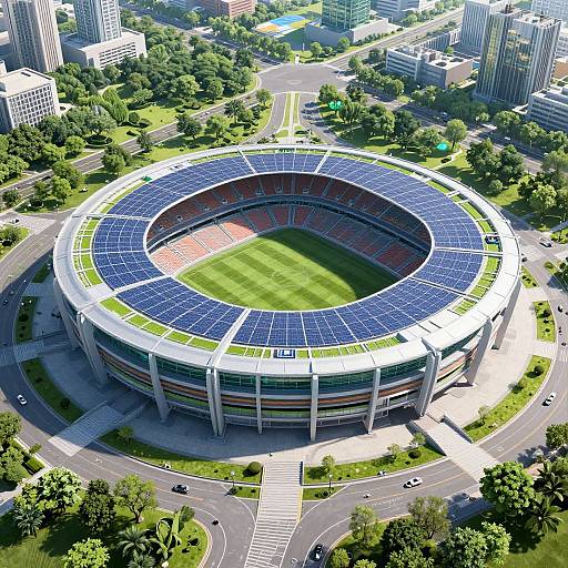 Eco-Friendly AI-Designed Stadium Visualization