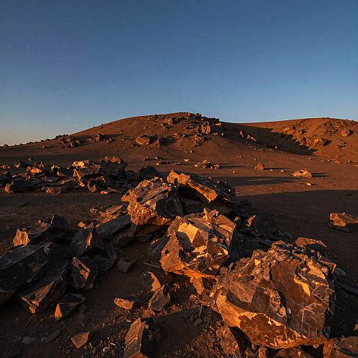 Jagged Desert Rocks at Sunset