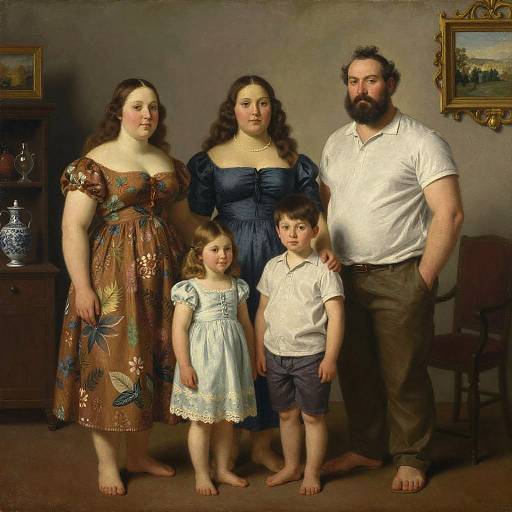 Botero Style Family Portrait
