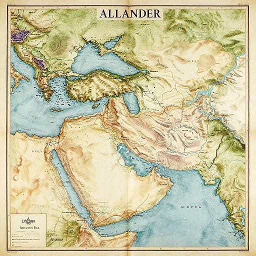 Alexander's Empire Old-World Map
