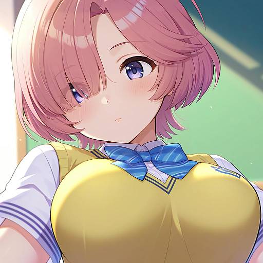 Illustration of Arimura mao, gakuen idolmaster in the style of Nullma