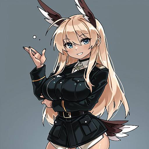 Illustration of Hanna-justina marseille, world witches series in the style of Zanamaoria