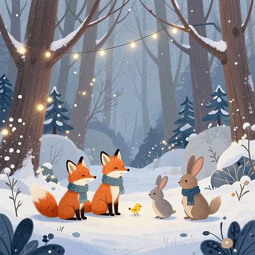 Cozy Winter Wonderland Animals