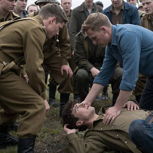 Dramatic Dunkirk Scene with Urgency