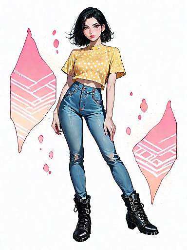 Stylish Woman in Casual Chic Outfit