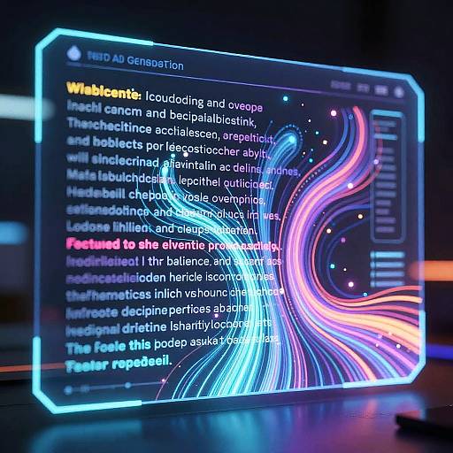 Futuristic AI Art Generator Interface