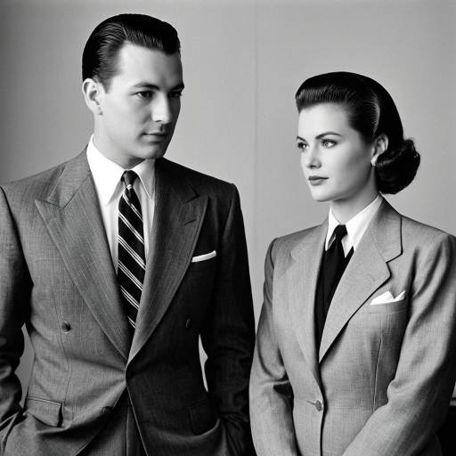 Vintage 1940s Styled Couple in Tailored Suits