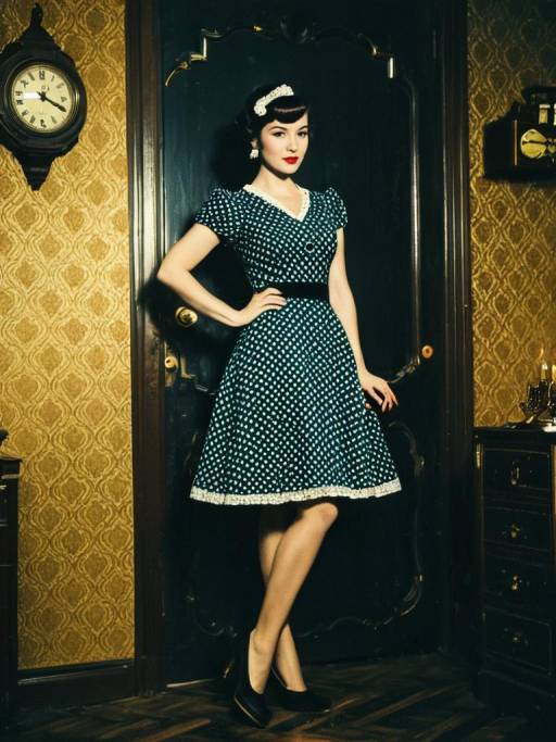 Vintage Fashion: Full-Body Retro Dress