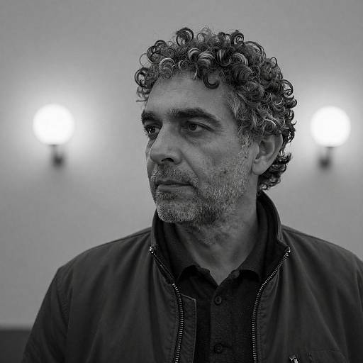 Monochrome Portrait of a Serious Man