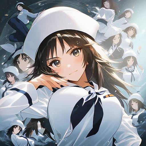 Illustration of Murakami (girls und panzer), girls und panzer in the style of Fly (marguerite)