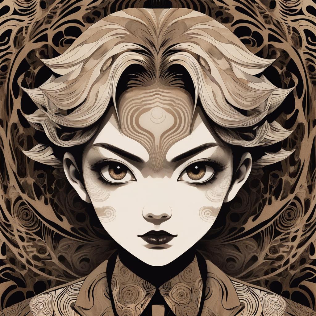 Surreal Earthy Suminagashi Manga Art