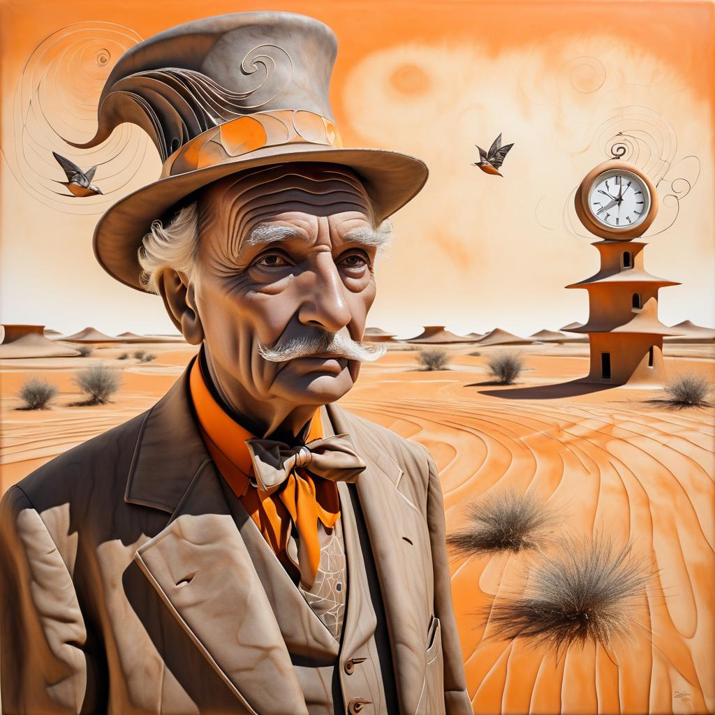 Surreal Portrait of an Elderly Man